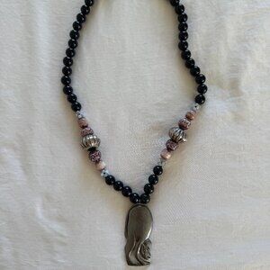 Vintage Sally Bell Kelly African Monkey Pendant Necklace